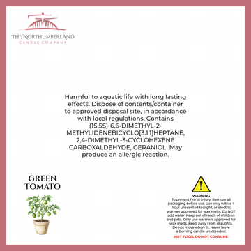 Green Tomato 50g Snap Bar - safety label, ingredients and warnings