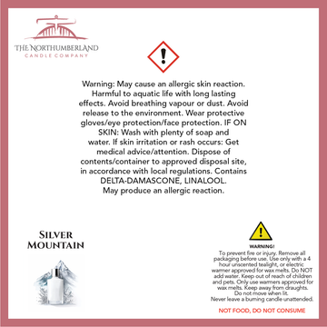Silver Mountain 50g Snap Bar - safety label, ingredients and warnings
