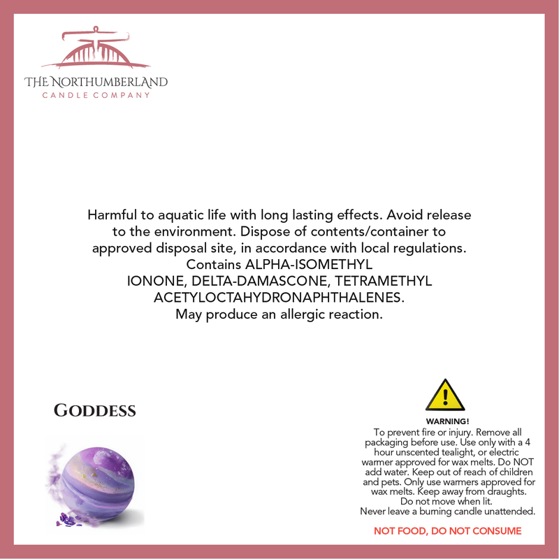 Goddess 50g Snap Bar - safety label, ingredients and warnings