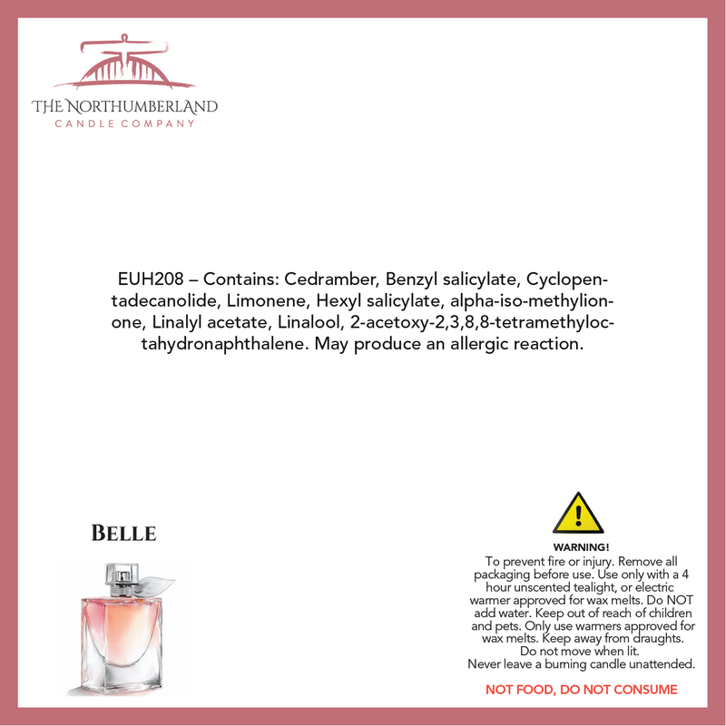 Belle 50g Snap Bar - safety label, ingredients and warnings