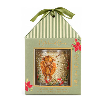 Light Up LED Candle highland cow boxed