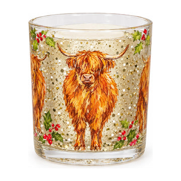 Light Up LED Candle highland cow unlit