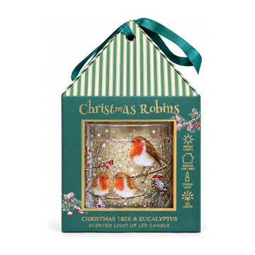 Light Up LED Candle robins boxed