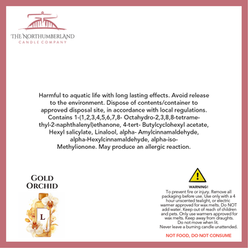 Gold Orchid 50g Snap Bar - safety label, ingredients and warnings