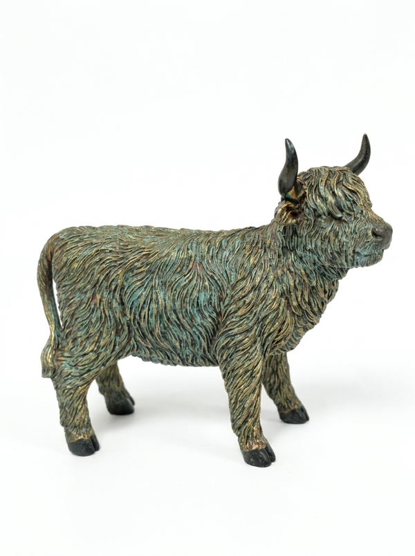 Medium Size Highland Cow Resin Figurine