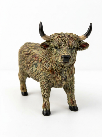 Medium Size Highland Cow Resin Figurine