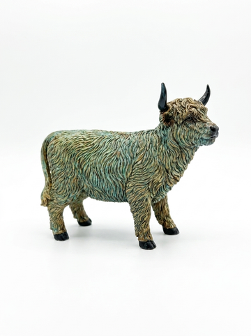 Medium Size Highland Cow Resin Figurine
