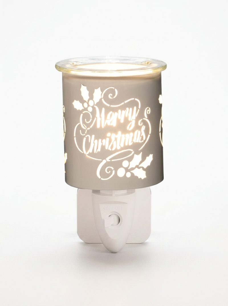 Merry Christmas White Plug In Wax Melter