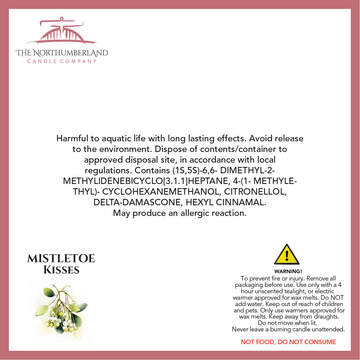 Mistletoe Kisses 50g Snap Bar - safety label, ingredients and warnings