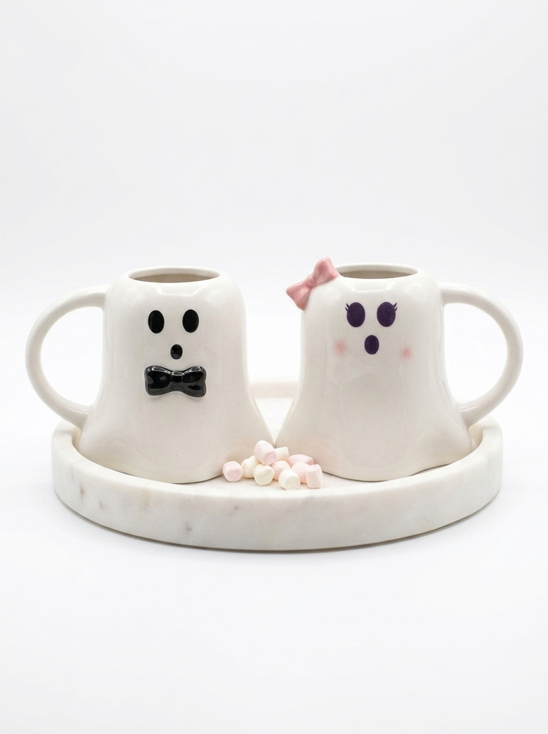 Mr & Mrs Boo Ghost Mug Set