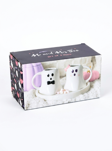 Mr & Mrs Boo Ghost Mug Set