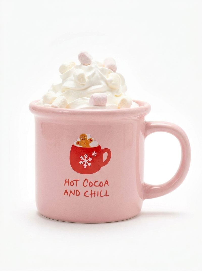 Pink Hot Cocoa & Chill Mug