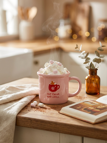 Pink Hot Cocoa & Chill Mug