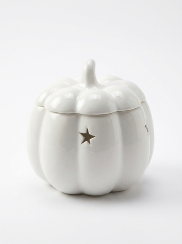 Orange & White Pumpkin Tea LIght Burner