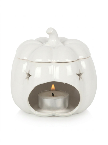 Orange & White Pumpkin Tea LIght Burner
