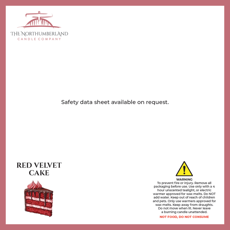 Red Velvet Cake 50g Snap Bar - safety label, ingredients and warnings