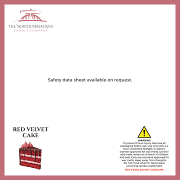 Red Velvet Cake 50g Snap Bar - safety label, ingredients and warnings