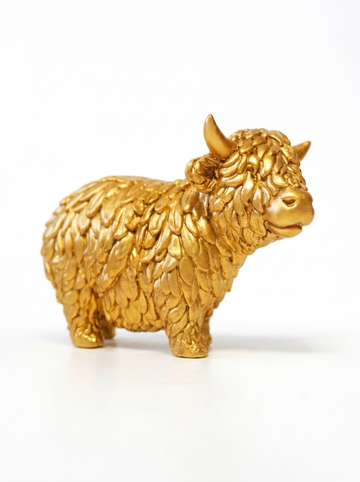 Highland Cow Resin Figurine 9cm x 4.5cm x 12.5cm