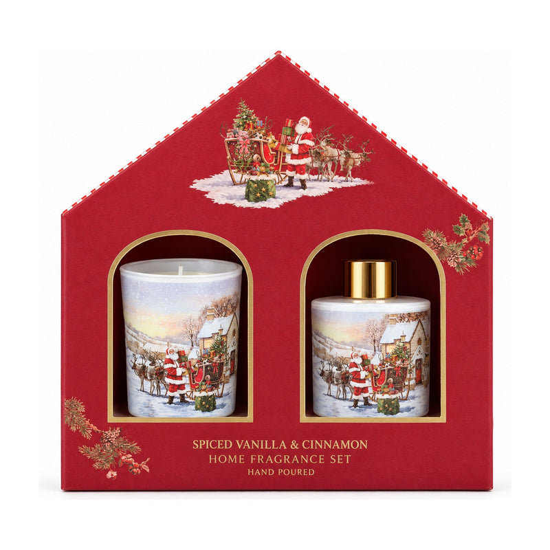 Christmas Candle & Diffuser Gift Set santa set boxed