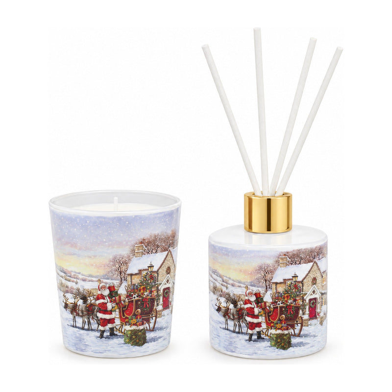 Christmas Candle & Diffuser Gift Set santa set pair