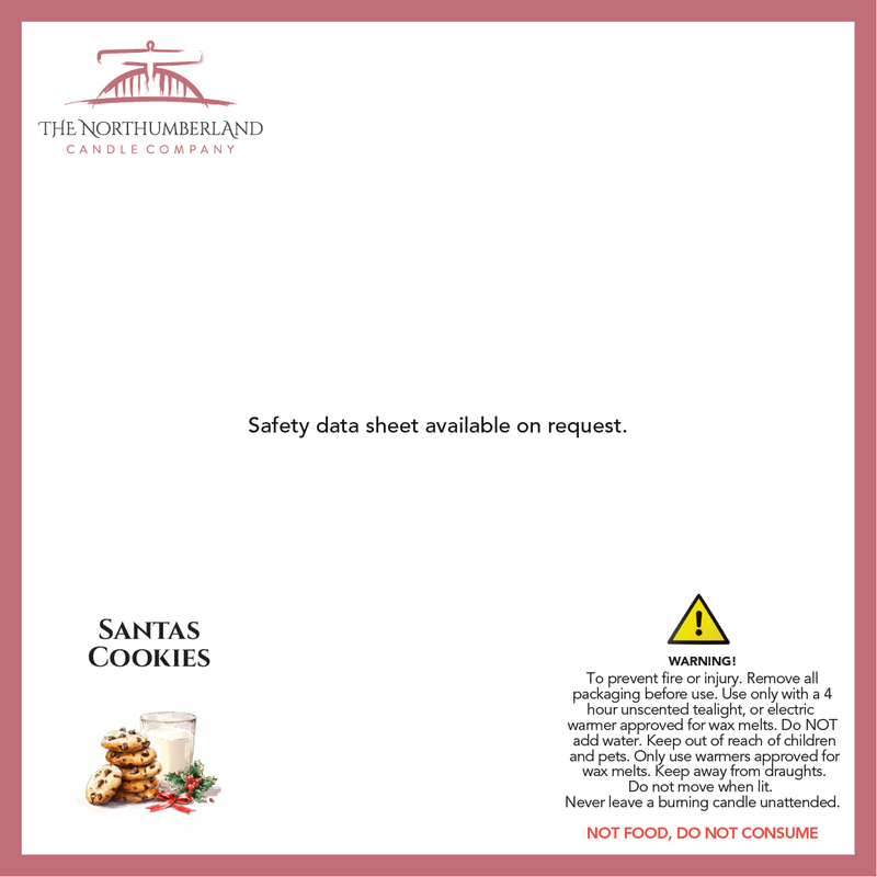 Santa's Cookies - safety label, ingredients and warnings