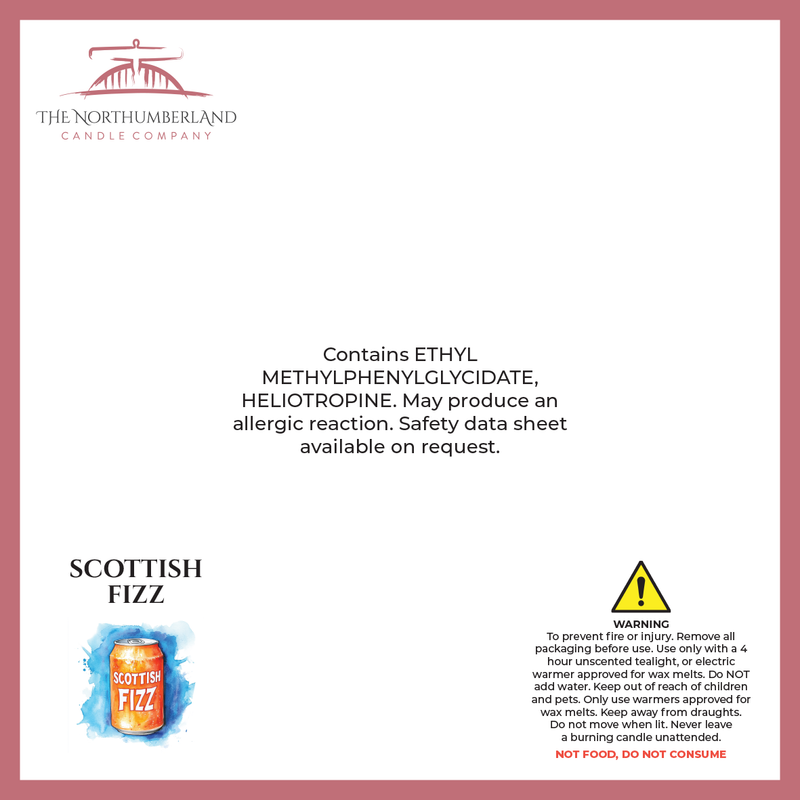 Scottish Fizz 50g Snap Bar - safety label, ingredients and warnings