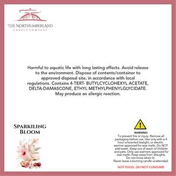 Sparkling Bloom  50g Snap Bar - safety label, ingredients and warnings