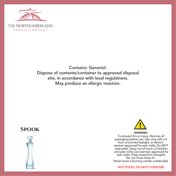 Spook 50g Snap Bar - safety label, ingredients and warnings