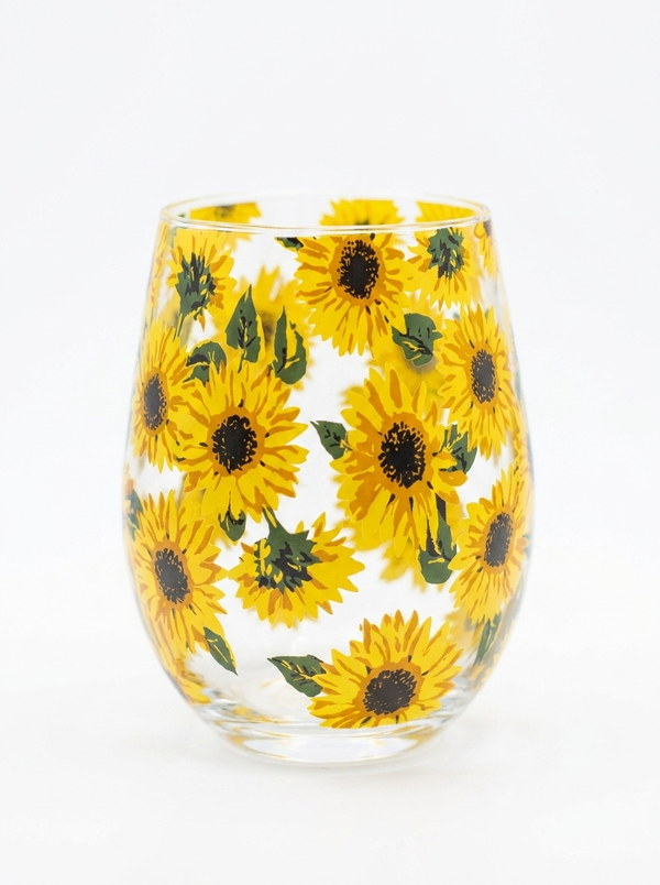 Sunflower Stemless Glass