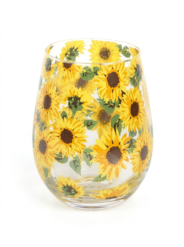 Sunflower Stemless Glass