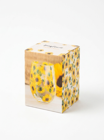 Sunflower Stemless Glass