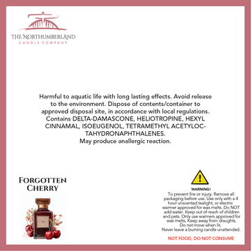 Forgotten Cherry 50g Snap Bar - safety label, ingredients and warnings