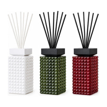 Maison Parfum 500ml Boutique Reed Diffusers in white, green and red