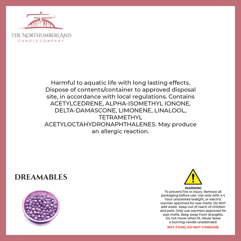 Dreamables 50g Snap Bar - safety label, ingredients and warnings