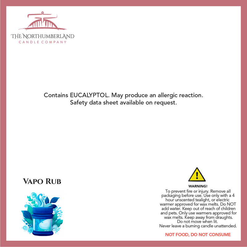 Vapo Rub 50g Snap Bar - safety label, ingredients and warnings