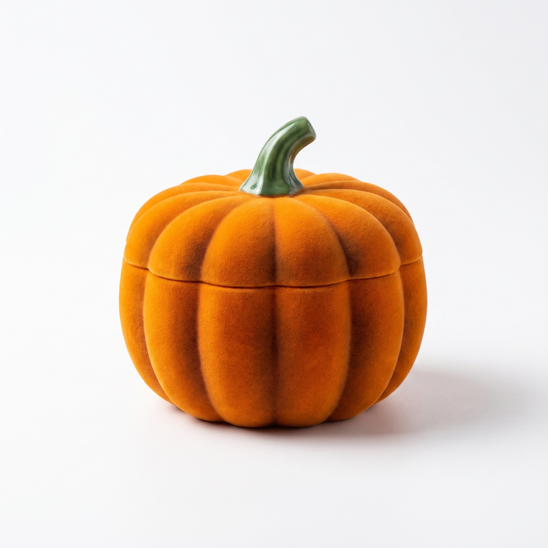 velvet pumpkin candle closed