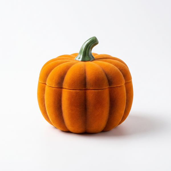 velvet pumpkin candle closed