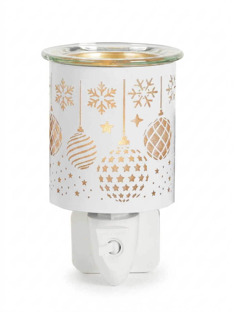 White Baubles Plug In Burner