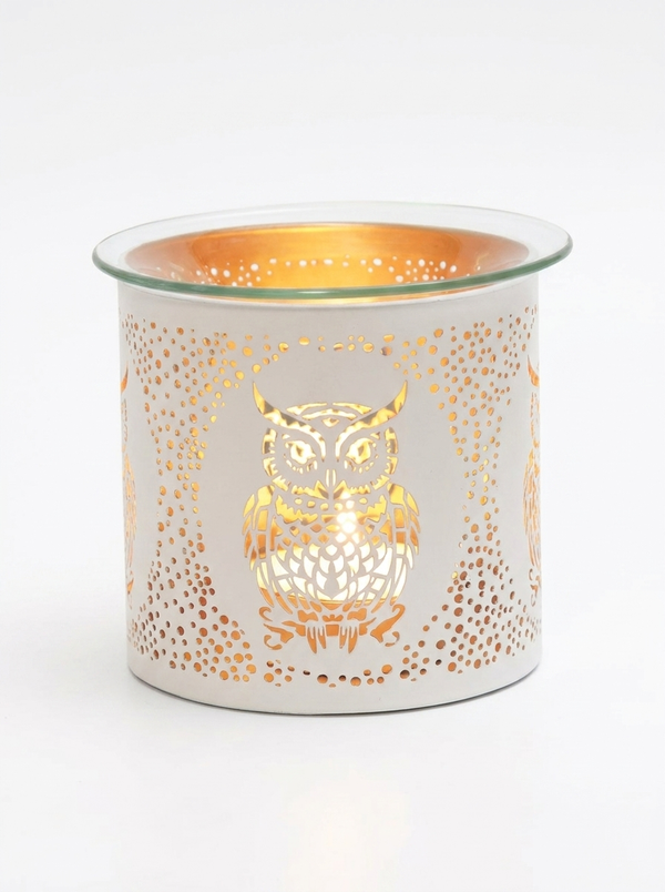 White Owl  Metal Tealight Burner