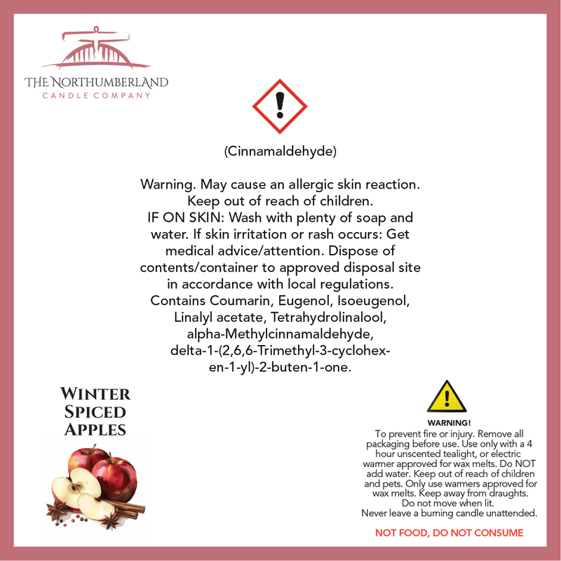Winter Spiced Apples - safety label, ingredients and warnings