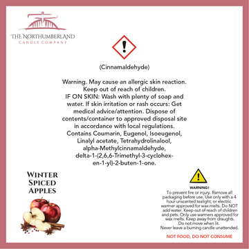 Winter Spiced Apples - safety label, ingredients and warnings