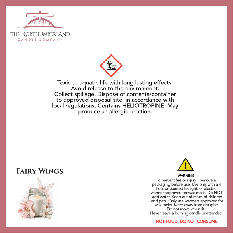 Fairy Wings  50g Snap Bar - safety label, ingredients and warnings