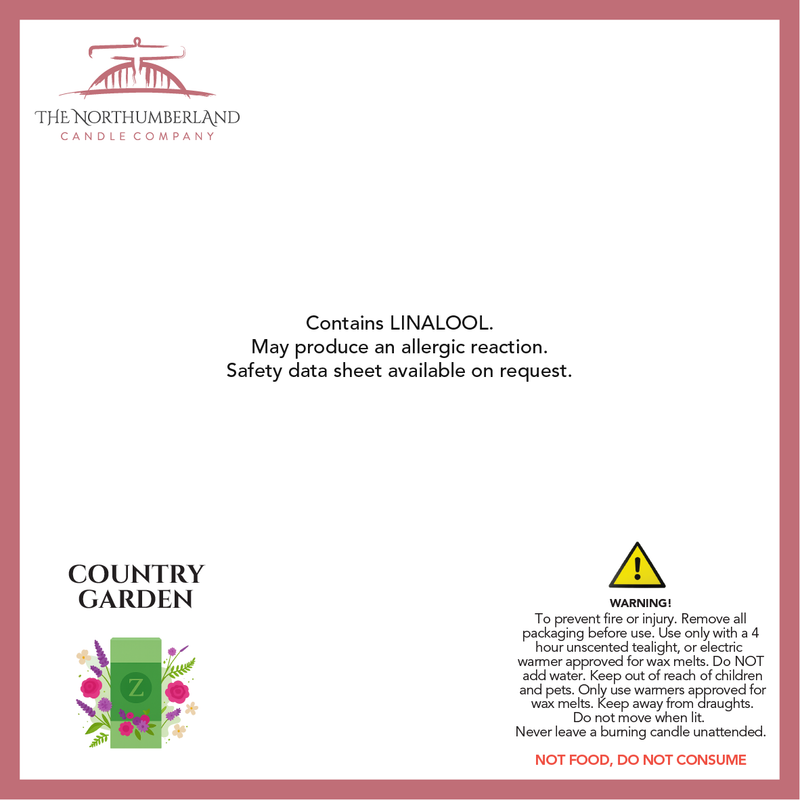 Country Garden 50g Snap Bar - safety label, ingredients and warnings